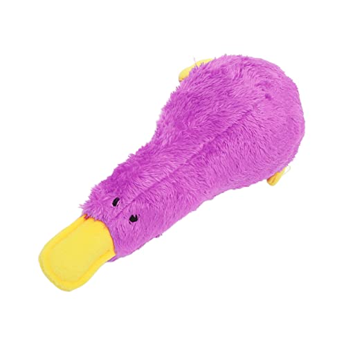 Akozon Quietschender Plüschhund, Interaktiver Spaß, Süßer Vogel, Weiche Bissfestigkeit, Plüschhunde Zum Kauen für Hunde, Welpen, Haustiere, Quietschender Plüschhund (Purple) von Akozon