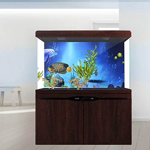 Akozon Wasserdichter Aquarium-Hintergrund-Wandaufkleber, PVC, Selbstklebendes Aquarium-Bild, Dekoration, Wasserdichter Aquarium-Hintergrund (91 * 50CM) von Akozon