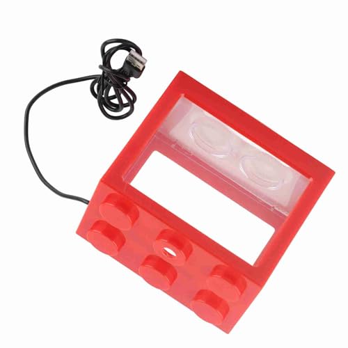 Dekoratives Mini-Aquarium, USB-LED-Licht, Lampe, Aquarium, Box, Büro, Teetisch, Dekoration, Professionelles Zubehör für den Einsatz (Rot) von Akozon