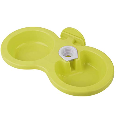 Akozon Haustier Katze Hund Welpen Doppel Schüssel Hängen Futter Wasser Feeder für Kiste Käfig Kleine Haustier Katze Hund (Green) von Akozon