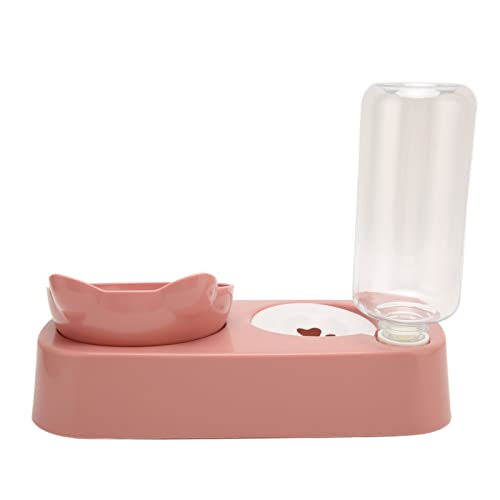 Haustier-Wasserfutternäpfe, Erhöht, Abnehmbar, Automatischer Wasserspender, Futternapf-Set für Kleine und Mittelgroße Katzen, Hunde, Dunkelgrünes Haustier-Wasserfutter (PINK) von Akozon