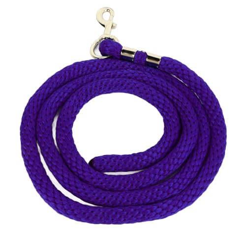 Pferde-Ausfallleine mit Schnappverschluss, Robustes, Hochfestes Pferde-Trainingsseil für Trainingswettkämpfe und Tägliche Traktion, 6,6 Fuß Schwarze Pferde-Ausfallleine (Purple) von Akozon