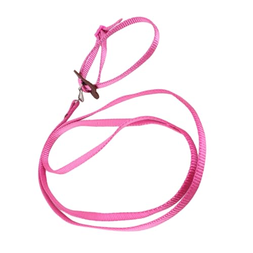 Vogelgeschirr, Papageienleine, Verstellbares Vogel-Nylon-Anti-Biss-Seil für Outdoor-Training, Professionelles Zubehör für den Einsatz (PINK) von Akozon