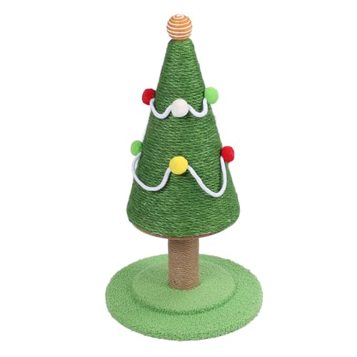 Akozon Weihnachtsbaum-Katzenkratzbaum – Sisal-Katzenbaum-Kratzbaum Zum Schutz von Möbeln und Zum Spielen mit Katzen, Fröhliche Innendekoration (Mittel: 30 x 47 cm / 11,8 x 18,5 Zoll) von Akozon