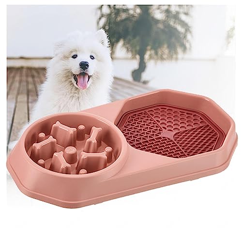 Antischlingnapf Hunde Groß, Labyrinth Interaktive Slow Feedernapf Schleckmatte Hund,für Linderung von Hundeangst Slow Feeder Katze, Für Kleine, Mittelgroße Und Große Rassen,A-Pink von Alacritua