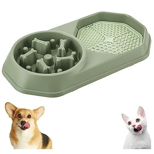 Slow Feeder Hund, Labyrinth Interaktive Slow Feedernapf Schleckmatte Hund,für Linderung von Hundeangst Antischlingnapf Hunde Groß, Für Kleine, Mittelgroße Und Große Rassen,A-Green von Alacritua