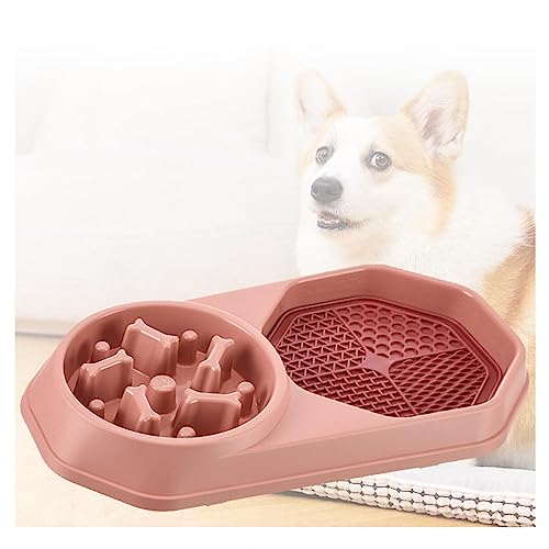 Slow Feeder Hund, Labyrinth Interaktive Slow Feedernapf Schleckmatte Hund,für Linderung von Hundeangst Schlingnapf Katze, Für Kleine, Mittelgroße Und Große Rassen,A-Pink von Alacritua