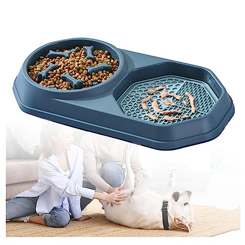 Slow Feeder Hund, Labyrinth Interaktive Slow Feedernapf Schleckmatte Hund,für Linderung von Hundeangst Slow Feeder Katze, Für Kleine, Mittelgroße Und Große Rassen,A-Blue von Alacritua