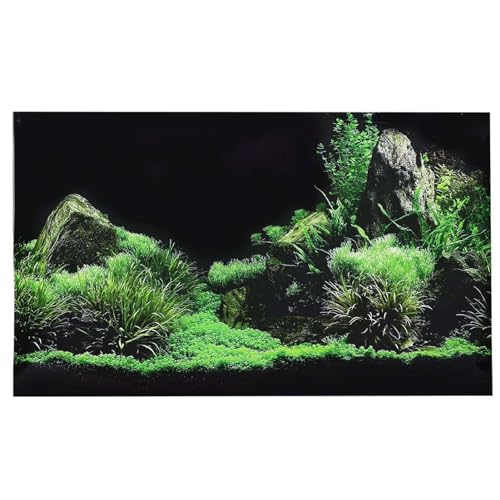 Aladeno Aquarium-Hintergrund, PVC-Aquarium-Hintergrund, Aquarium-Poster-Hintergrund für Aquarien – Unterwasser-Wasserpflanzen (122 * 46cm) von Aladeno