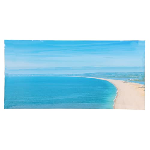 Aladeno Aquarium-Hintergrund, PVC-Aquarium-Hintergrund, Aquarium-Poster-Hintergrund für Aquarium-Dekor – Sunshine Beach (122 * 50CM) von Aladeno