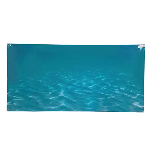 Aladeno Aquarium-Hintergrund, PVC-Aquarium-Hintergrund, Aquarium-Poster-Hintergrund für Aquarium-Dekor – Unterwasser-Welligkeit (122 * 50CM) von Aladeno