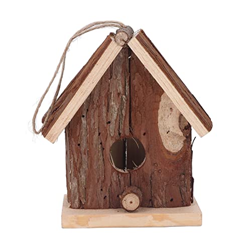 Aladeno Vogelhäuschen im Vintage-Stil für den Außenbereich, Vogelhaus aus Tannenholz, für den Außenbereich, 14,5 x 12,9 x 7,9 cm, Terrasse, Garten, dekorativ platziert oder von Aladeno