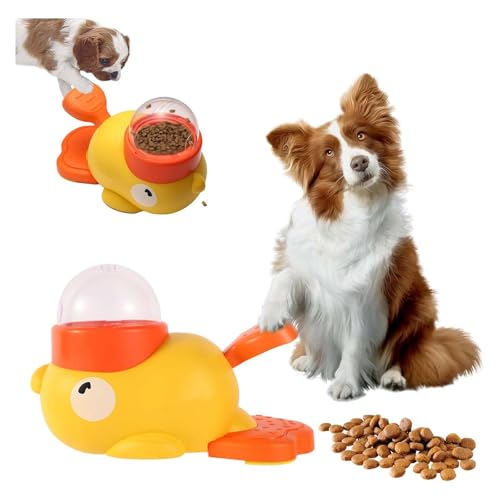 2-in-1 Interaktives Hunde-Puzzle-Spielzeug & Langsamer Feeder - Lustiger Leckerli-Spender für kleine & mittelgroße Hunde, Anti-Schlingendes Entenförmiges Design, reduziert Blähungen & Langeweile, von Alapek