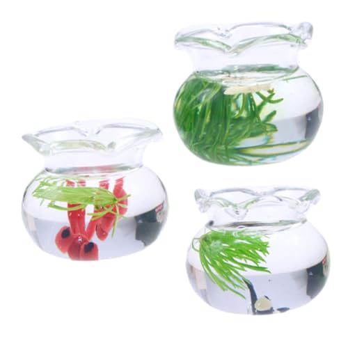 Alasum 3 Stück Glas Luft Miniatur Szenen Netz Mini Harz Aquarium von Alasum