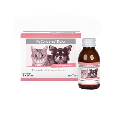 Alfavet ReConvales Dolor für Hunde und Katzen Hund | 3 x 90 ml | Flüssiges Ergänzungsfuttermittel für Hunde und Katze | Wichtige Nähr- und Mineralstoffe | Leicht verdaulich von Alfavet