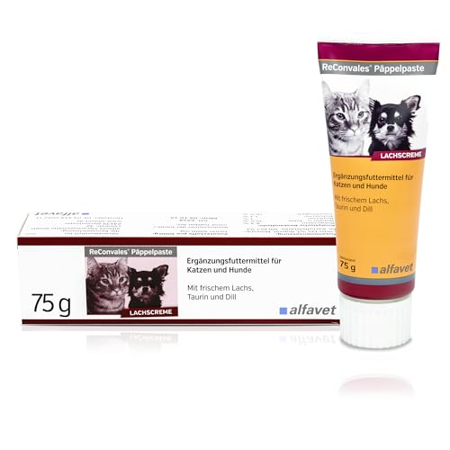 Alfavet ReConvales Päppelpaste Ergänzungsfuttermittel für kleine Hunde und Katzen, bei Untergewicht, Tube 75g von Alfavet