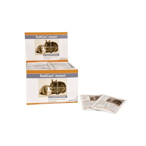 Alfavet RodiCare instant | 15er Pack | 15 x 20 g | Pulverförmiges Alleinfuttermittel für Zwergkaninchen, Meerschweinchen, Degus und Chinchillas | Spezielle Kräutermischung von Alfavet