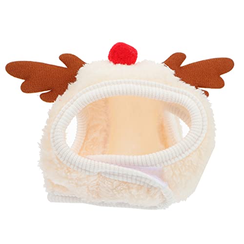 Alipis 1 STK Haustier Weihnachtsmütze Verstellbare Weihnachtsbaummütze Elchgeweih Haustierhut Hund Weihnachten Baum Hütte Weihnachtshut Für Haustiere Weiß Polyester Hündchen Kosmetika von Alipis