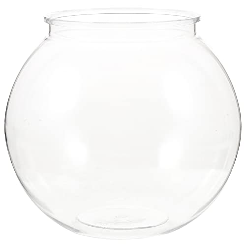 Alipis 1 x kleines Aquarium, Kunststoff-Fischglasvasen, Betta-Tank, Kunststoff, Goldfischschale, 1 Stück, klassisches Fischglas, Glas-Aquarium, Bowle, weiß, Büro, Süßigkeitenschale, The Bubble von Alipis