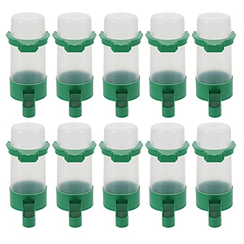 Alipis 10Pcs Plastik Vogel Wasserspender Vogelpapierfutterautomatik Wassergetränkebehälter Vogel -Trinkbecher Für Käfig (Grün) von Alipis