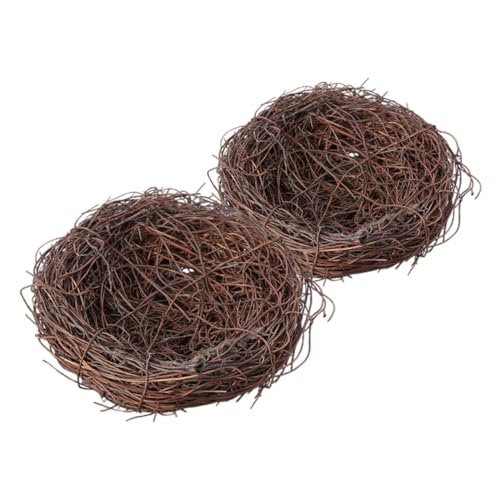 Alipis 2 Stück Rattan Vogelnester Realistische Handgewebte Vogelhäuschen Natürliche für Garten Party Hochzeit Vielseitige Foto Requisiten und Raumdekoration Alipis 2 Stück Rattan Vogelnester Realistische Handgewebte Vogelhäuschen Natürliche für Garten Party Hochzeit Vielseitige Foto Requisiten und Raumdekoration von Alipis
