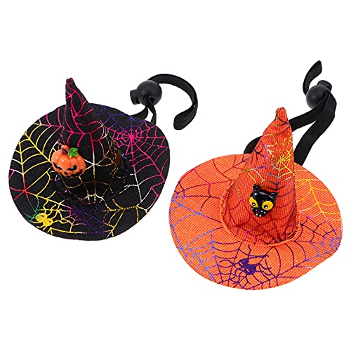 Alipis Halloween Haustier Hexenhut Kopfschmuck Hund Katze Hexenhut Stirnband Haarband Dekore Für Halloween Cosplay Kostüm von Alipis