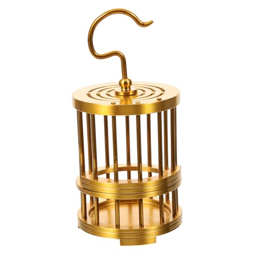 Alipis Vintage Vogelkäfig aus Messing Hängender Käfig für Kleine Vögel und Insekten Dekorativer Parrot Cage mit Sicherem Türverschluss Stilvolle Hänge Dekoration für Haustiere und Garten Alipis Vintage Vogelkäfig aus Messing Hängender Käfig für Kleine Vögel und Insekten Dekorativer Parrot Cage mit Sicherem Türverschluss Stilvolle Hänge Dekoration für Haustiere und Garten von Alipis