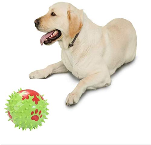 Alivisa Dog Chew-Ball mit Squeaky strapazierfähige Zahnreinigung Spielzeug für Hunde Welpen Kugel für kleine Welpen mittelgroßer Hunde,Grün von Alivisa