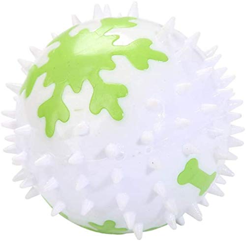 Alivisa Dog Chew-Ball mit Squeaky strapazierfähige Zahnreinigung Spielzeug für Hunde Welpen Kugel für kleine Welpen mittelgroßer Hunde,Weiß von Alivisa