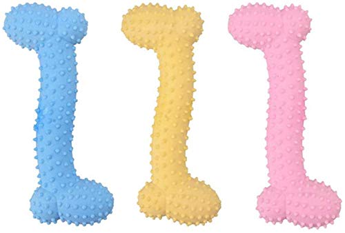 Alivisa Hund Gummi Chew Spielzeug Set Hundekugel Spielzeug, Hundeknochen-Spielzeug Hund saubere Zähne Seil Eva für Puppy Small Medium Large Hunde,A12-15cm von Alivisa