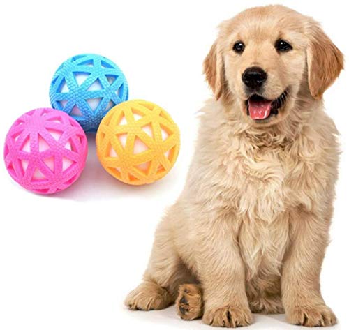 Alivisa Hund Gummi Chew Spielzeug Set Hundekugel Spielzeug, Hundeknochen-Spielzeug Hund saubere Zähne Seil Eva für Puppy Small Medium Large Hunde,A2-7.6cm von Alivisa