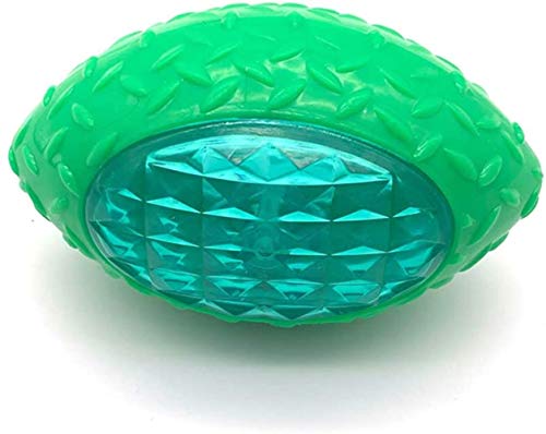 Alivisa Hund Rugby Ball Hundespielzeug Squeaky Ball Hundespielzeug Gummibiss Resistant Play Ball Interactive Zahnreinigung Pet Ball (Grün),Grün von Alivisa