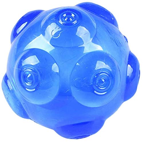 Alivisa Hundespielzeug Squeak-Ball Hundespielzeug Zahnreinigung Pet-Ton-Spielzeug TPE Dog Chew Ball-Interactive-Spielzeug-Geschenk für kleine Hunde Katzen (Gelb),Blau von Alivisa