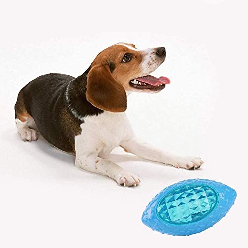 Alivisa LED-Blitz-Kugel-Hundespielzeug leuchten Hundebälle quietschend Spielzeug Durable Dog Chew Spielzeug Balls Hundespielzeug Interactive Ball für Small Medium Large Hunde,Blau von Alivisa