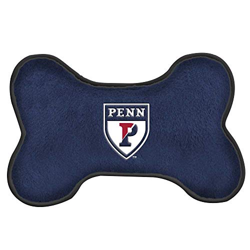 All Star Dogs NCAA Pennsylvania Quakers University of Pennsylvania Hundespielzeug in Knochenform, Quietschspielzeug, 25,4 cm, Größe L, Marineblau von All Star Dogs