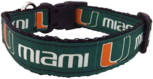 Collegiate Hundehalsband, Miami Hurricanes, Größe S von All Star Dogs