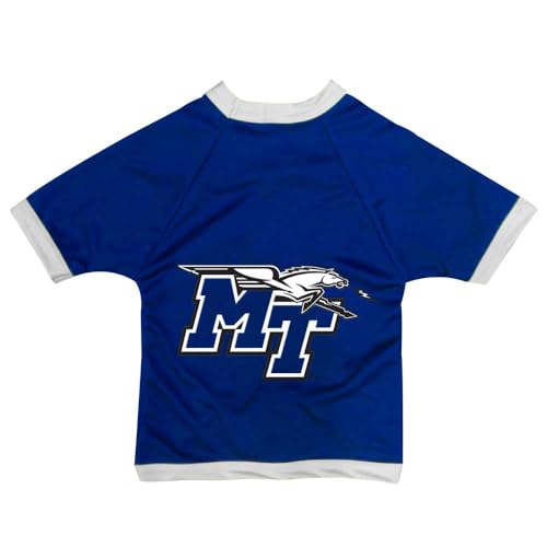 NCAA Middle Tennessee State Blue Raiders Athletic Mesh Dog Jersey, Tiny von All Star Dogs