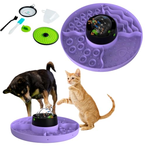 8-in-1 Multifunktionaler Hund Slow Feeder - Interaktive Hundepuzzles für große Hunde & kleine Haustiere, Futterspenderspiel zur Bereicherung & Gehirnstimulation, Schnüffelmatte Hund fördert natürliche von All things intelligent