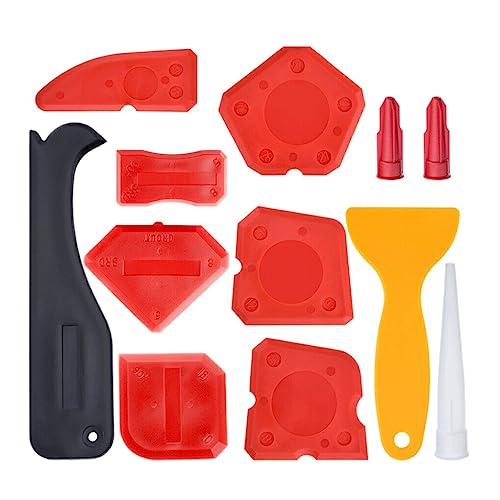 Allayu Caulk Tool Kit Sealant Silikon Zubehör Multi Angle Scraper Remover Applicator Spreader Finishing Set Fugenhandwerkzeuge, Schwarz von Allayu