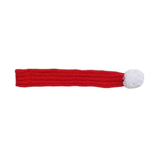 Allayu Roter Strickschal für Haustiere, unverzichtbares Accessoire für Weihnachten, Weihnachtsschals für Haustiere, Katzen Weihnachts Bandana Schal für Hunde, Rot, S von Allayu