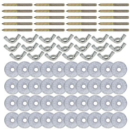 Allazone Vogelkäfig-Schrauben, Muttern und Schrauben für Vogelkäfige, Vogelständer-Plattform-Zubehör zur Befestigung von Haustierkäfigen, Vogelspielplatz-Sitzstange, Futterspender, Zuchtbox, 20 Stück von Allazone