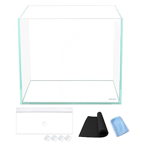 Allcolor Ultraklarer, randloser Aquariumtank, 7 - 22 Gallonen, eisenarmes Glas (7 Gallonen – oberer Glasdach) von Allcolor