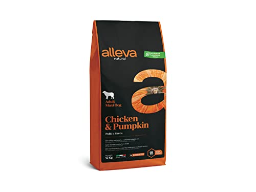 ALLEVA - Alleva Natural Trockenfutter mit Huhn & Kürbis - Futter für Erwachsene Hunde - Maxi - Trockenfutter 12 kg-Beutel von Alleva