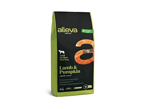 ALLEVA - Alleva Natural Trockenfutter mit Lamm & Kürbis - Hundefutter - Medium/Maxi - Trockenfutter 12 kg-Beutel von Alleva