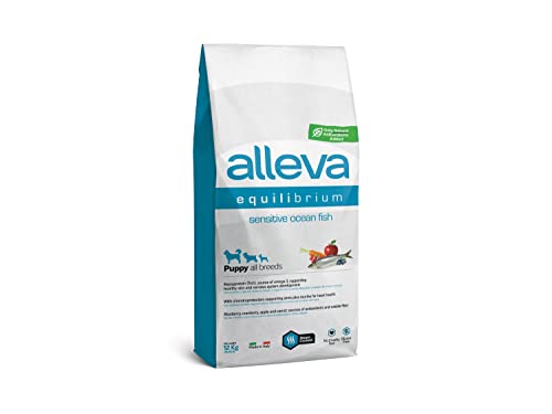 ALLEVA - Trockenfutter mit Fisch Empfindliche Verdauung - Equilibrium Sensitive - Welpenfutter - Für alle Hunderassen geeignet - 12 kg von Alleva