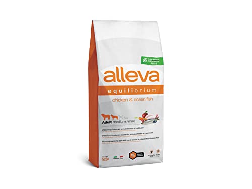 ALLEVA - Trockenfutter mit Huhn & Fisch Empfindliche Verdauung - Equilibrium - Hundefutter - Medium/Maxi - 12 kg von Alleva