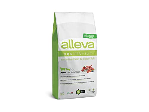 ALLEVA - Trockenfutter mit Lamm & Fisch Empfindliche Verdauung - Equilibrium - Hundefutter - Medium/Maxi - 12 kg von Alleva