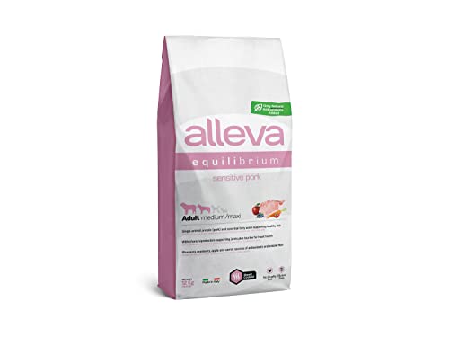 ALLEVA - Trockenfutter mit Schwein Empfindliche Verdauung - Equilibrium Sensitive - Hundefutter - Medium/Maxi - 12 kg von Alleva