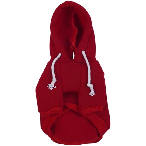 Allroaring Hunde-Kapuzenpullover mit Tasche, Haustier-Fleecemantel für mittelgroße Hunde, leichtes Haustier-Sweatshirt, warmer Hundepullover, weiche Welpenkleidung, Winter-Doogie-Kleidung, von Allroaring