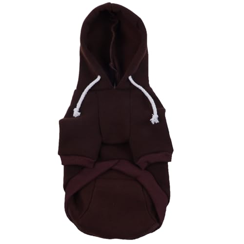 Allroaring Hunde-Kapuzenpullover mit Tasche, Haustier-Fleecemantel für mittelgroße Hunde, leichtes Haustier-Sweatshirt, warmer Hundepullover, weiche Welpenkleidung, Winter-Doogie-Kleidung, von Allroaring